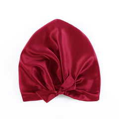 Silk Night Sleeping Cap with Ribbons