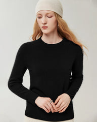 100% Cashmere Basic Crew Neck Pullover