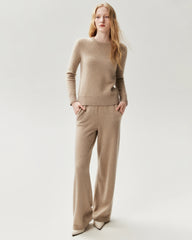 100% Cashmere Basic Crew Neck Pullover