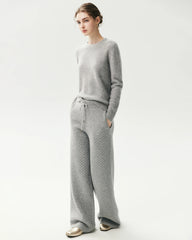 100% Cashmere Basic Crew Neck Pullover