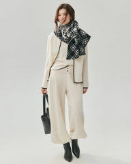 100% Cashmere Checked Scarf