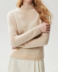100% Cashmere Classic Stand Collar Pullover