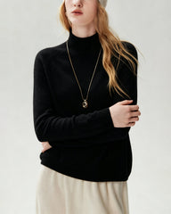 100% Cashmere Classic Stand Collar Pullover