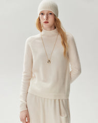 100% Cashmere Classic Stand Collar Pullover