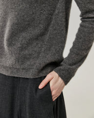 100% Cashmere Classic Stand Collar Pullover