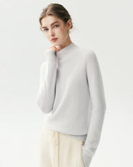 100% Cashmere Funnel Neck Knit Pullover