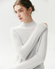 100% Cashmere Funnel Neck Knit Pullover