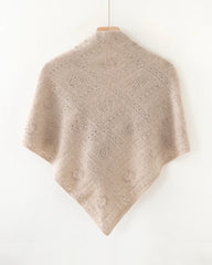 100% Cashmere Pointelle Triangle Knit Shawl