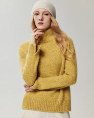 100% Cashmere Relaxed Mock Neck Sweater