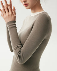 100% Merino Wool Crew Neck Top
