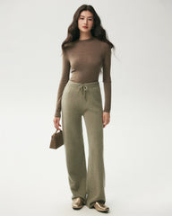 100% Merino Wool Mock Neck Top