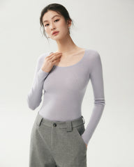 100% Merino Wool Wide Neck Sweater