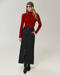 100% Pure Cashmere High Neck Fitted Pullover