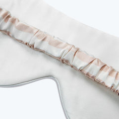 100% Pure Silk Eye Mask Stripe Pattern Pink