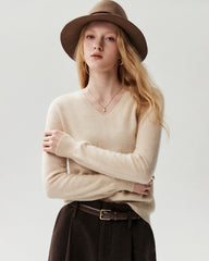 100% Cashmere V-Neck Sweater