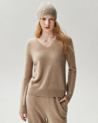 100% Cashmere V-Neck Sweater