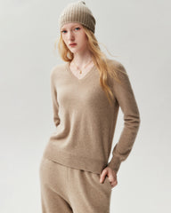 100% Cashmere V-Neck Sweater
