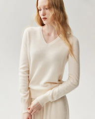 100% Cashmere V-Neck Sweater