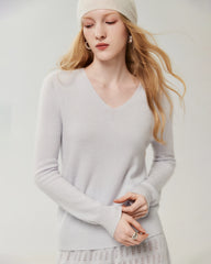 100% Cashmere V-Neck Sweater