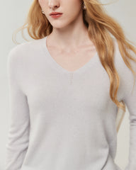 100% Cashmere V-Neck Sweater