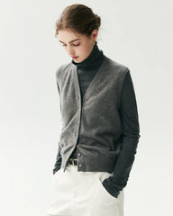 100% Cashmere V-Neck Sweater Vest