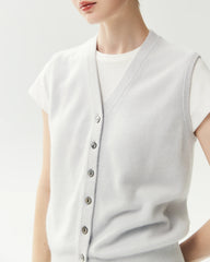 100% Cashmere V-Neck Sweater Vest