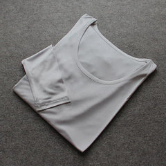 100% Mulberry Silk Long Thermal Underwear Set for Women Grey