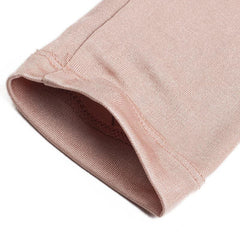 100% Silk Women Thermal Underwear Set with Lace Details Rose Pink