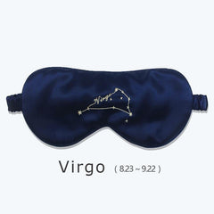 12 Constellation Silk Eye Mask Navy