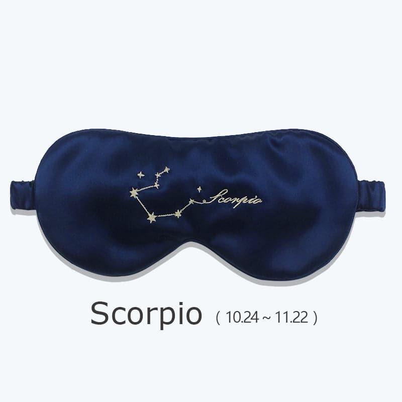 12 Constellation Silk Eye Mask Navy