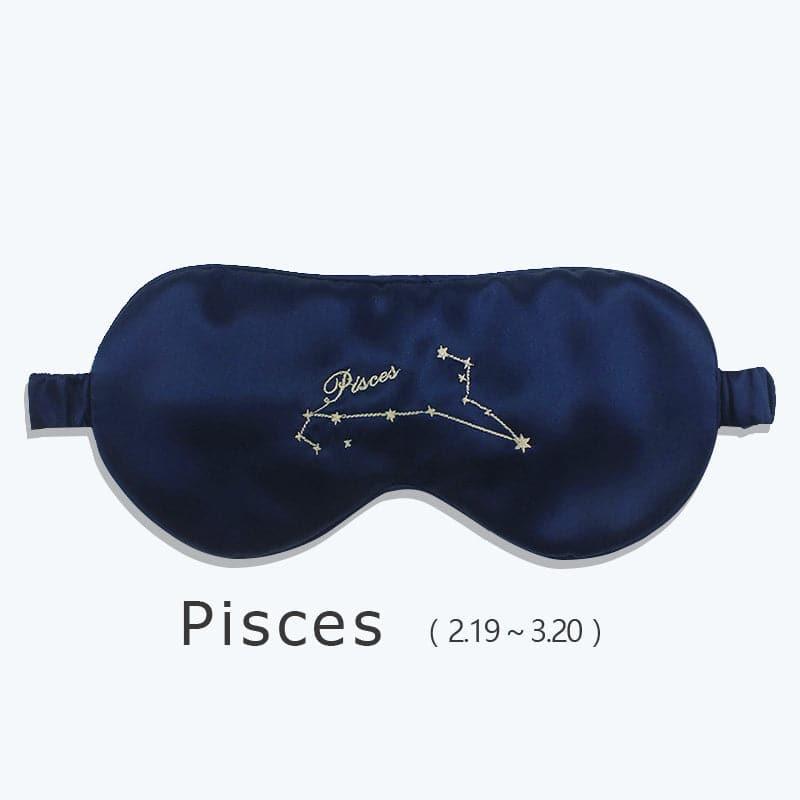 12 Constellation Silk Eye Mask Navy