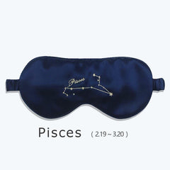 12 Constellation Silk Eye Mask Navy