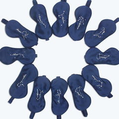 12 Constellation Silk Eye Mask Navy