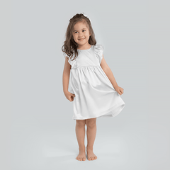 Cute Solid Color Silk Skirt For Girl