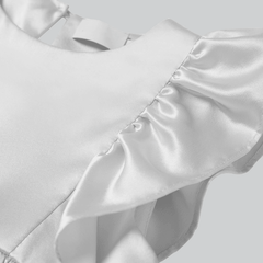 Cute Solid Color Silk Skirt For Girl