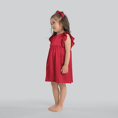 Cute Solid Color Silk Skirt For Girl