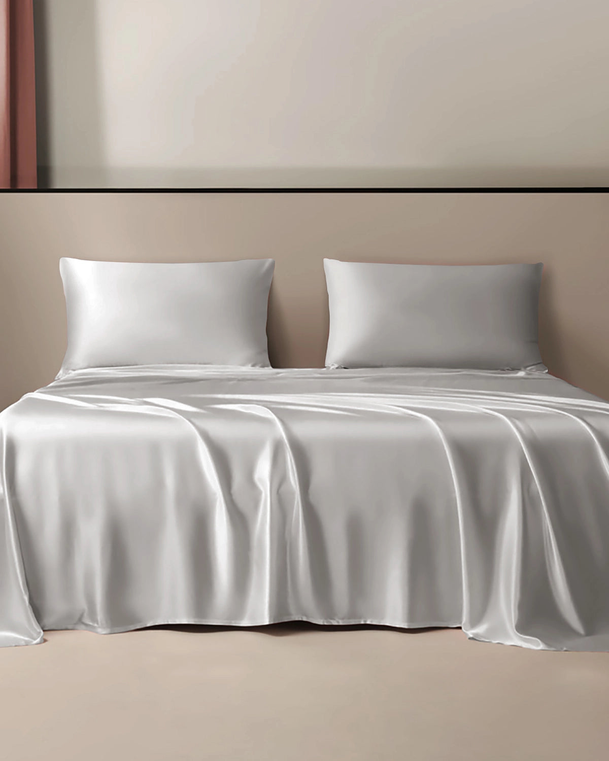19 Momme 3PCS Silk Flat Sheet Set Grey