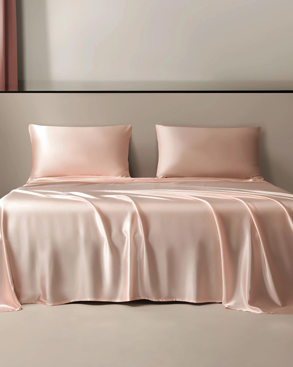 19 Momme 3PCS Silk Flat Sheet Set Pink
