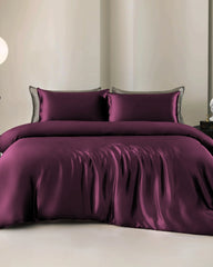 19 Momme 4PCS Silk Duvet Cover and Flat Sheet Set