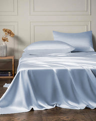 19 Momme 4PCS Silk Flat Sheet and Fitted Sheet Set