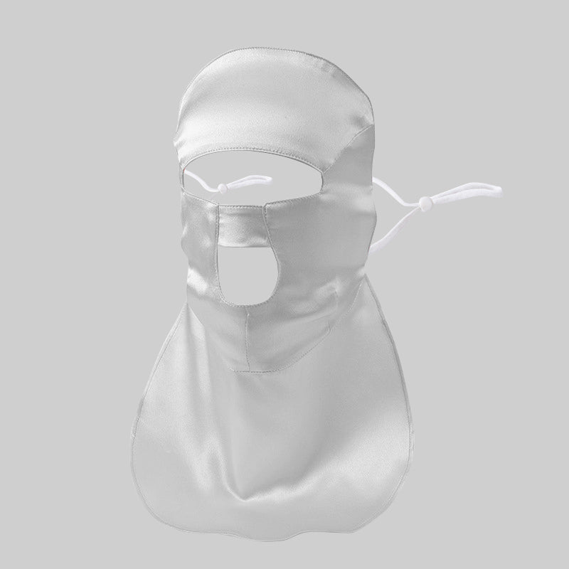 19 Momme Double Face Neck Protection UV Sunscreen Mask Grey