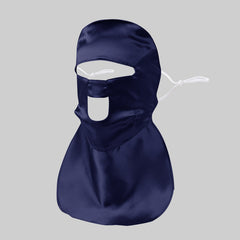 19 Momme Double Face Neck Protection UV Sunscreen Mask Navy