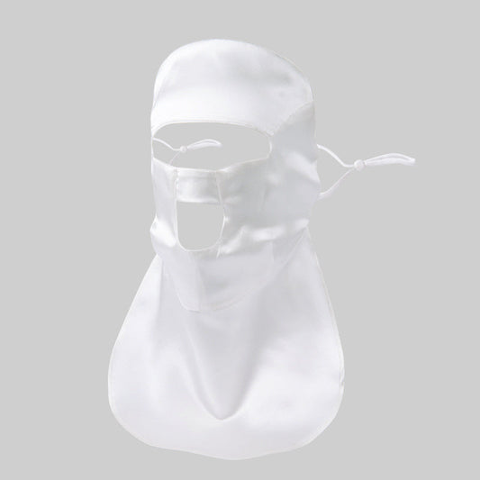 19 Momme Double Face Neck Protection UV Sunscreen Mask White