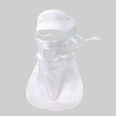19 Momme Double Face Neck Protection UV Sunscreen Mask White