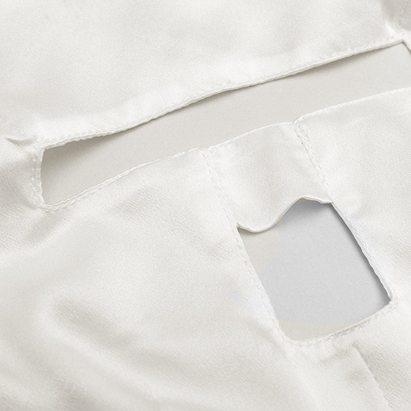 19 Momme Double Face Neck Protection UV Sunscreen Mask White