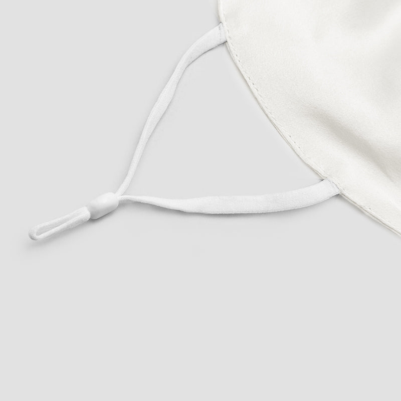 19 Momme Double Face Neck Protection UV Sunscreen Mask White