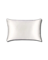 19 Momme Pure Silk Piping Pillowcase Ivory