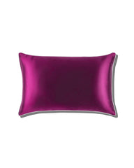 19 Momme Pure Silk Piping Pillowcase Purple