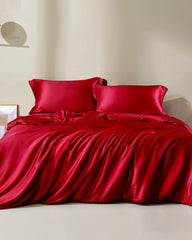 19 Momme Seamless Silk Duvet Cover Burgundy
