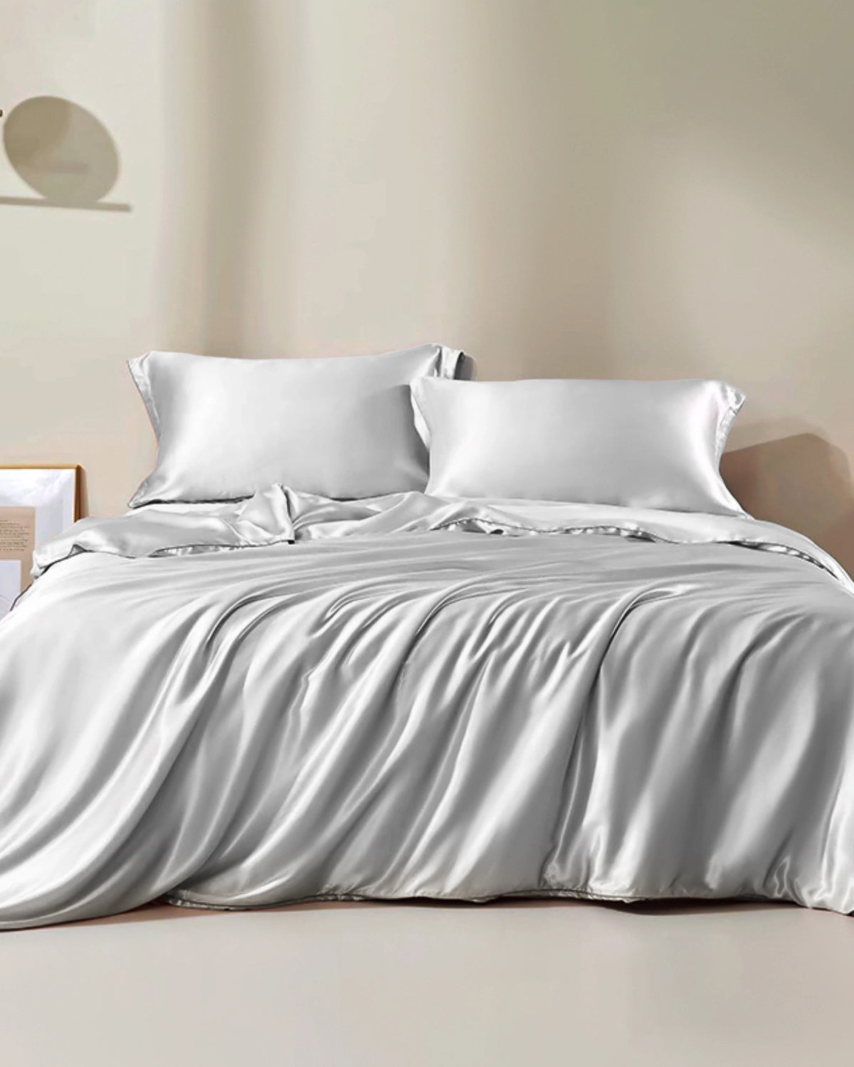 19 Momme Seamless Silk Duvet Cover Grey